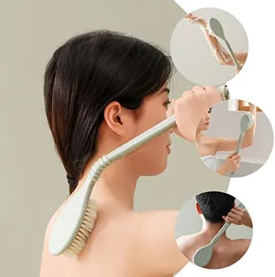 Produktbild von Rückenreinigungsbürste aus Nylon mit langem Griff für sanftes Hautpeeling und komfortable tägliche Tiefenreinigung von Rücken und Beinen