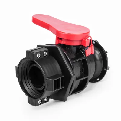 Image de BRADAS Robinet à bille pour conteneur d'eau IBC, entrée S60x6 avec sortie Camlock Type A 2" avec bouchon BR-IBCS60F-BAVCGA