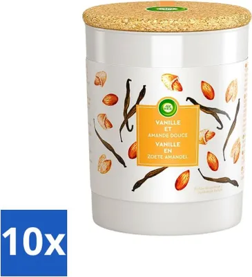 Produktbild von Air Wick - Duftkerze - Vanille & Süßmandel - 35 Stunden Brenndauer - Vorteilspack - 10 Stücke