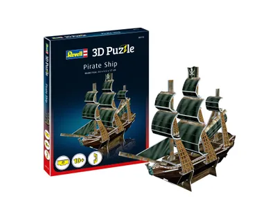 Produktbild von Revell - 3D Puzzle - Piratenschiff (24 Teile) Schiff Piraten Pirate Ship Puzzel