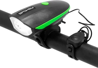 Obrázek produktu pro Spokey RAINI Dobíjecí LED světlo na kolo s klaksonem