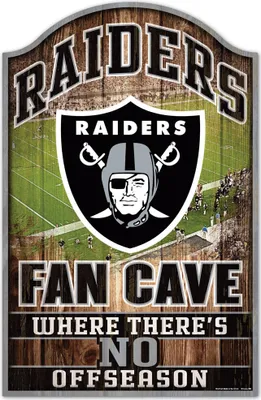 Produktbild von NFL Las Vegas Raiders Fan Cave No Off Season Wood Sign Holzschild Holz 43x28cm