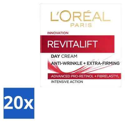 Produktbild von 20 x L'Oréal Revitalift 40+ Anti-Falten Tagescreme - 50 ml - Vorteilspackung - 20 Stücke