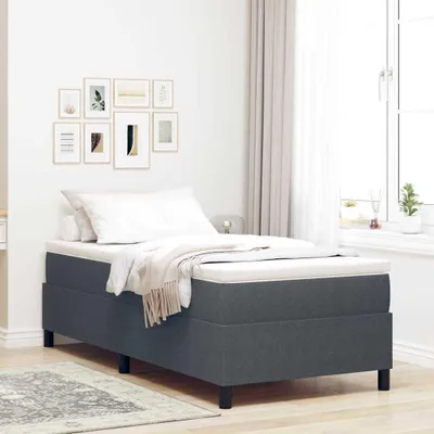 Produktbild von Maison Exclusive - Boxspringbett Dunkelgrau und Weiß 90 x 200 cm Cordstoff