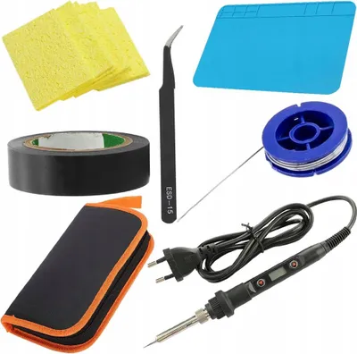 Imagen del producto de Set de Herramientas de Soldadura – Soldador con Pantalla | 80W | Ideal para Electrónica