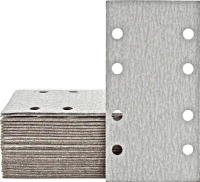 Produktbild von MioTools Shark Klett-Schleifblätter, 180 x 93 mm, 8-Loch, f. Schwingschleifer, Normalkorund (50 Stk.) K40
