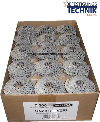 Produktbild von Prebena Dachpappnägel 3,1x38mm Ring feuerverzinkt für Dachpappnagler 4X-CNZ45 Makita AN454 Bostitch