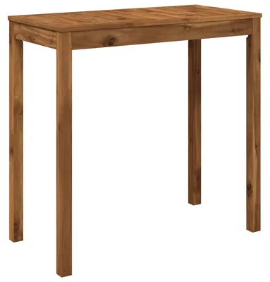 Image de Table de jardin en bois massif d'acacia, dimensions : 108,5 x 55 x 105 cm