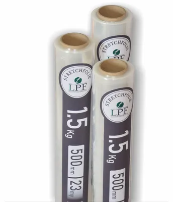 Produktbild von 3x Stretchfolie Wickelfolie transparent 1,5Kg, Breite 500mm