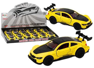 Produktbild von LeanToys Sportwagen 1:32 mit Friktionsantrieb aus Metall Gelb