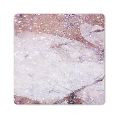 Produktbild von MuchoWow® Mauspad Mousepad Marmor - Rosa - Glitzer 30x30 cm - Mousepads - Maus Mat - Pad - Mausunterlage - Gaming