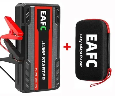 Produktbild von Tragbare Auto Starthilfe Powerbank - 12V Jump Starter - 600A Startstrom - 12000–18000 mAh - 4 Zellen - Mit Tasche - Silber