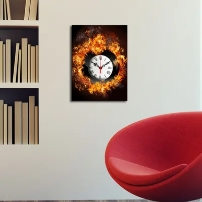 Produktbild von Opviq, 3040CS- CTY1606, Bunt, Wanduhren, 28 x 38, 100% Wildleder -Leinwand