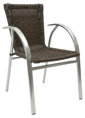 Image de Fauteuil de terrasse en ROTIN SYNTHETIQUE Marron pour Exterieur