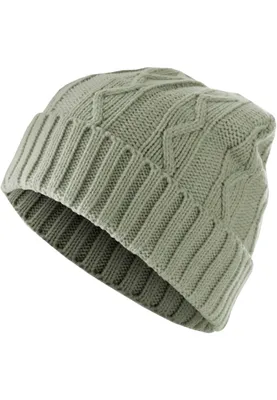 Obrázek produktu pro Pánská zimní čepice Urban Classics Beanie Cable Flap grey - UNI