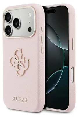 Zdjęcie produktu dla Etui GUESS pasujące do IPHONE 17 Pro GUHCP17L5PS4RGGP (logopoliuretan FW Resin) różowe