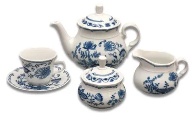 Produktbild von Natalie, Teeservice, Zwiebelmuster, Thun, 15 Stück