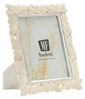 Productafbeelding van Fotolijst, vlinder, polyresin, 15x20 cm, crème, Mauro Ferretti