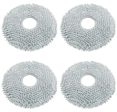 4er-Pack Roboterstaubsauger-Tücher, Mikrofaser, waschbar, für Roborock Qrevo