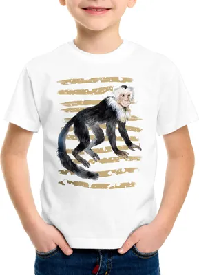 Produktbild von style3 Affe Kinder T-Shirt kapuziner zoo sommer