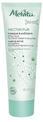 Obrázek produktu pro Melvita Masque Exfoliant 3-en-1, Ženy, Smíšená pleť, Mastná pleť, Vyhlazující, 1 kusů, Krém, Tuba
