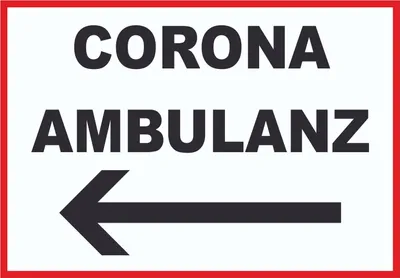 Produktbild von Corona Ambulanz Pfeil links Schild A2 (420x594mm)