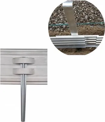 Produktbild von Erdanker Set für Green Universe Rasenkante 14cm Höhe | Bodenanker | Erdnägel