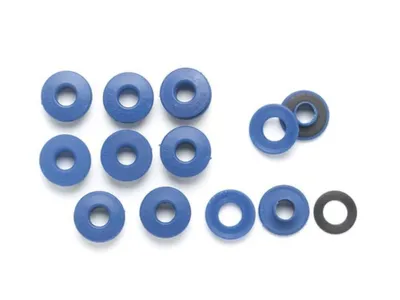 Produktbild von Perel Planenösen 12 mm, Ösen für Abdeckplane, PVC blau, Set mit 10 Stück, einfache Befestigung mit