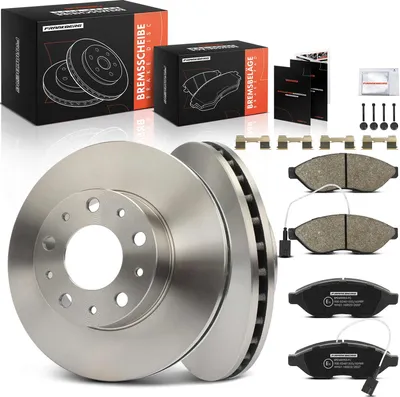 Produktbild von Frankberg 2x Bremsscheiben 4x Bremsbeläge Vorderachse für Citroën Jumper Fiat Ducato 250 Peugeot Boxer