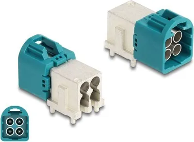 Produktbild von DELOCK Mini FAKRA Z Stecker quad gewinkelt A-Typ PCB