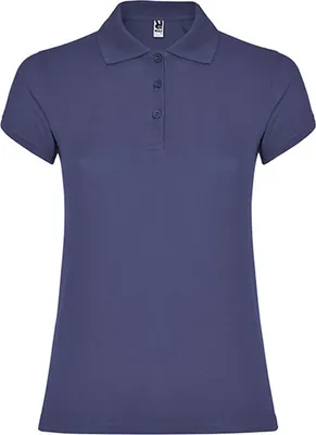 Produktbild von Roly PO6634 | Damen Star Woman Poloshirt, Piqué - Farbe: Denim Blue 86 - Größe: S