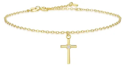 Image de Bracelet pour femme en argent avec pendentif en forme de croix