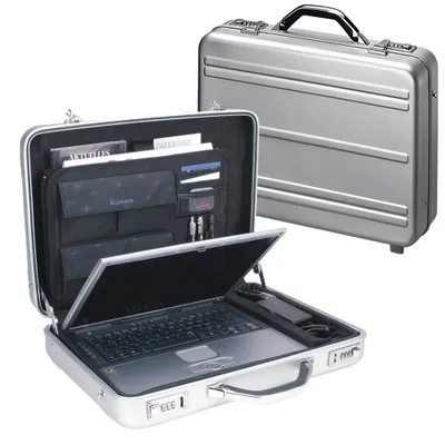 Image de ALUMAXX Attaché-case pour Laptop MERCATO, argent, aluminium 45188 (attaché-case)