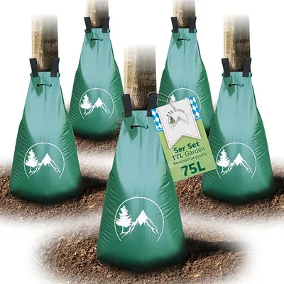 Produktbild von TTL GARDEN Baum Bewässerungssack 5x75L Tröpfchenbewässerung PVC UV-stabil