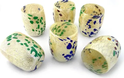 Produktbild von Casa Padrino Luxus Murano Kristallglas Wasserglas 6er Set Weiß Ø 8 x H. 10,5 cm -  Italy