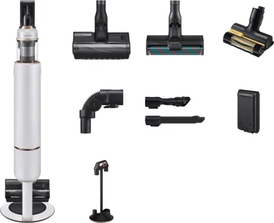 Produktbild von Samsung Schnurloser Staubsauger VS20B95843W/GE Weiß Schwarz Chrom 580W