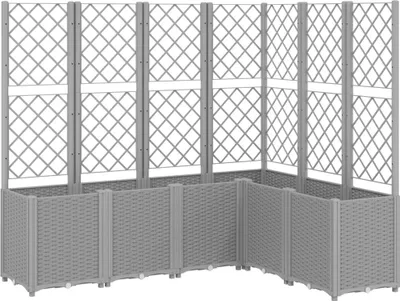 Obrázek produktu pro vidaXL květináč s mříží Světle šedý 160x120x140 cm PP