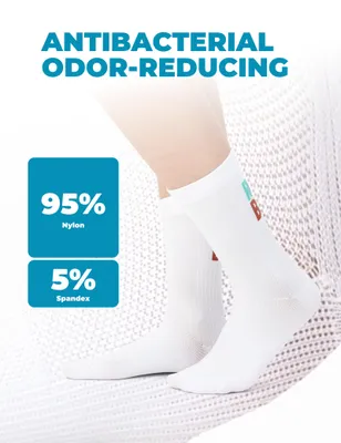 Produktbild von ROCKBROS Fahrradsocken Herren Damen, Atmungsaktive mit elastischer Fußgewölbe-Unterstützung, Rutschfest und Strapazierfähig, 2 Paar, Schwarz M