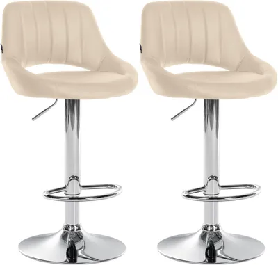 Produktbild von 2er Set Barhocker Milet Kunstleder C creme