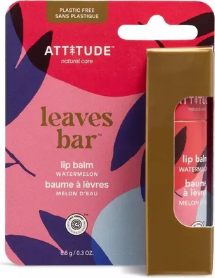 Obrázek produktu pro Lip Balm Watermelon Leaves Bar ATTITUDE balsam na rty