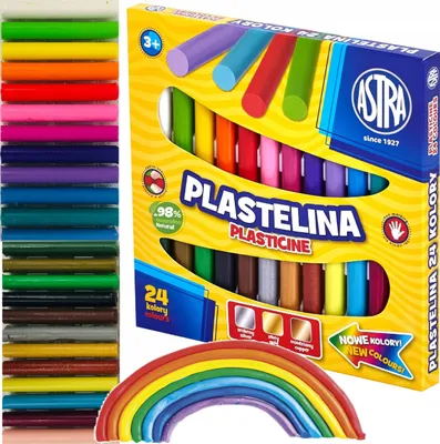 Produktbild von ASTRA Plastilin Basic 24 Farben, 303110001