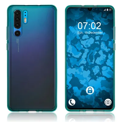 Produktbild von PhoneNatic Case kompatibel mit Huawei P30 Pro / P30 Pro New Edition - türkis Silikon Hülle transparent Cover