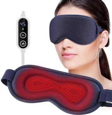Obrázok produktu pre Elektrická 3D masážna maska pre unavené oči s terapiou konštantnou teplotou, časovačom a ochranou proti svetlu.