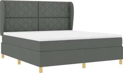 Productafbeelding van vidaXL Boxspringbed met matras, donkergrijs, 90x190 cm, donkergrijs