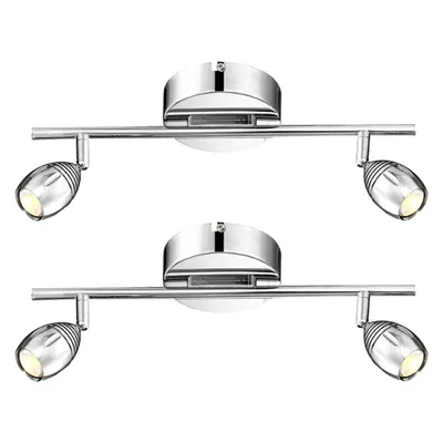 Produktbild von 2er Set LED Deckenlampe, Chrom, bewegliche Spots, L 38 cm