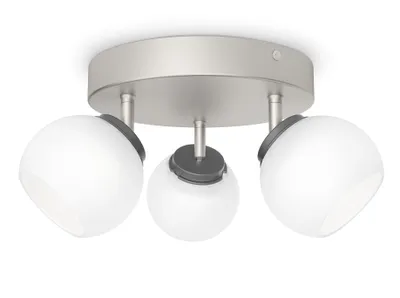 Image de Spot lumineux LED Philips myLiving, finition chrome mat. Applique murale, éclairage intégré, 3 ampoules, technologie LED, 12 W, finition chrome