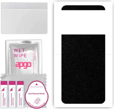 Produktbild von apgo Rückseite Schutzfolie, Skin, kompatibel mit Xiaomi M4 5G, Hinten Displayschutzfolie aus Vinylfolie, kratzfest, einfache Montage - Mattschwarz