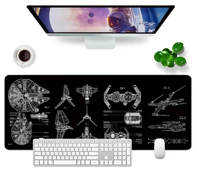 Produktbild von Gaming Mauspad XL 800x300mm Schwarz Rutschfest Waschbar