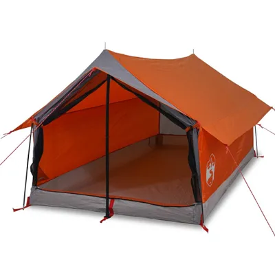 Immagine prodotto di vidaXL Tenda da campeggio 2 persone Grigio e arancione Impermeabile