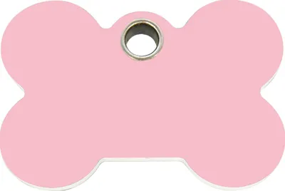 Produktbild von RedDingo Kunststoff Hundemarke mit individueller Gravur Knochen pink, Größe: L